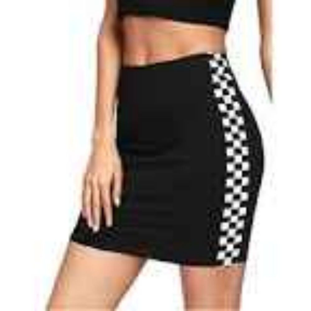 Tube skirt Checkerboard sides